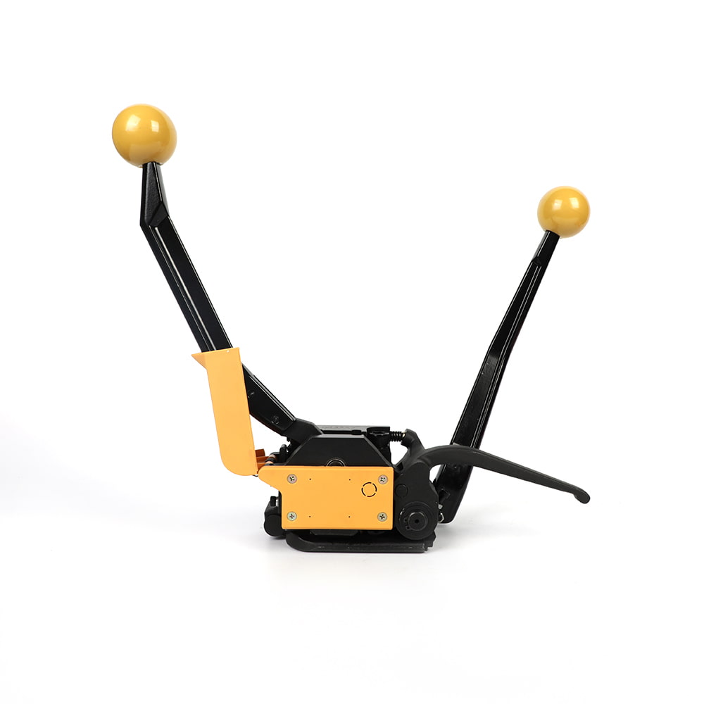 Buckle free steel strap strapping machine
