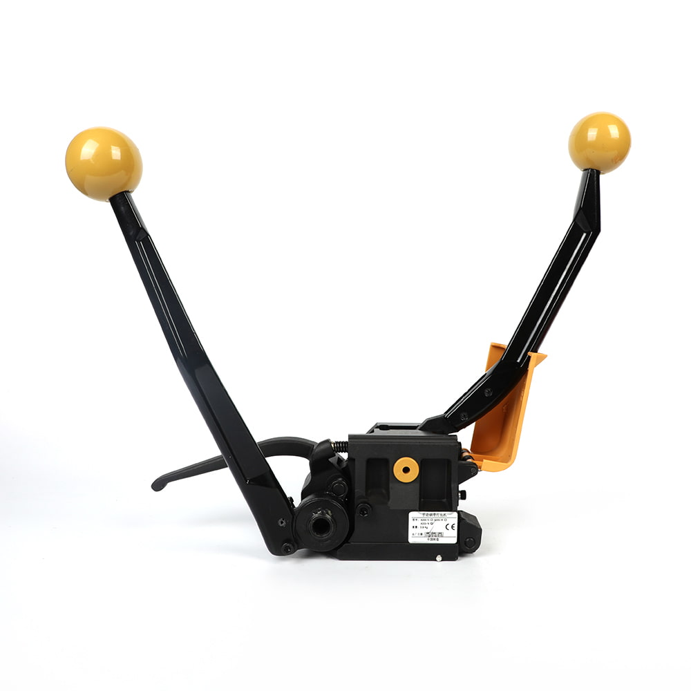 Buckle free steel strap strapping machine